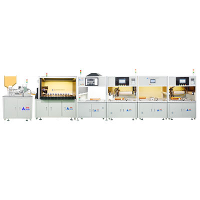 comprare Doppia facciata 18650 batteria al litio cilindrica macchina di saldatura automatica spot per ioni di litio batteria pacchetto assemblaggio linea online manufacture